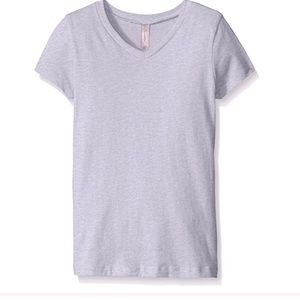 Girls’ GREY lightweight v neck t-shirt, M
